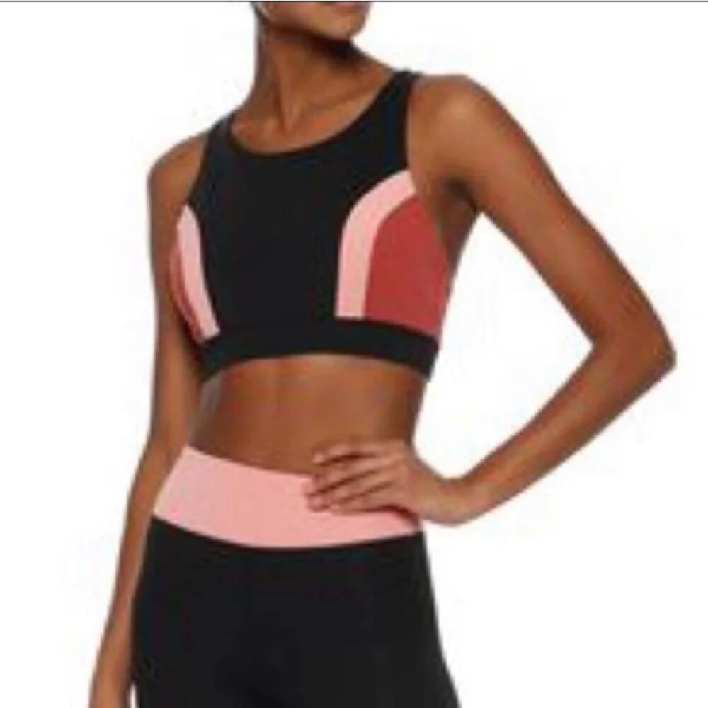 Revolve Iris & Ink Color Block Sports Bra In Black & Chayenne Size XS